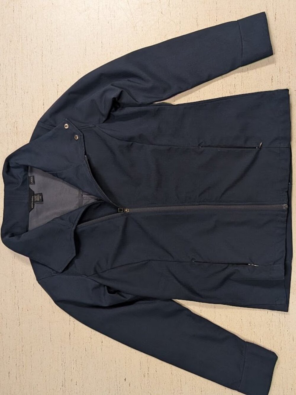 North End  Ladies' Edge Soft Shell Jacket with Convertible Collar sz L, Navy